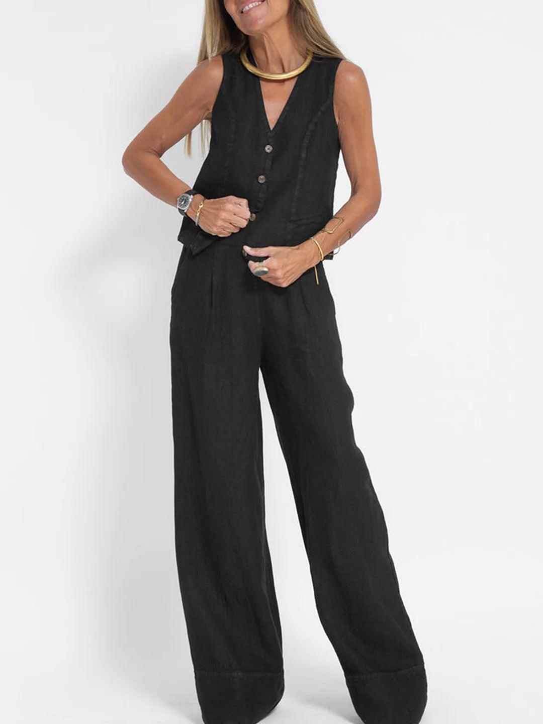 Completo in Cotone con Gilet e Pantaloni