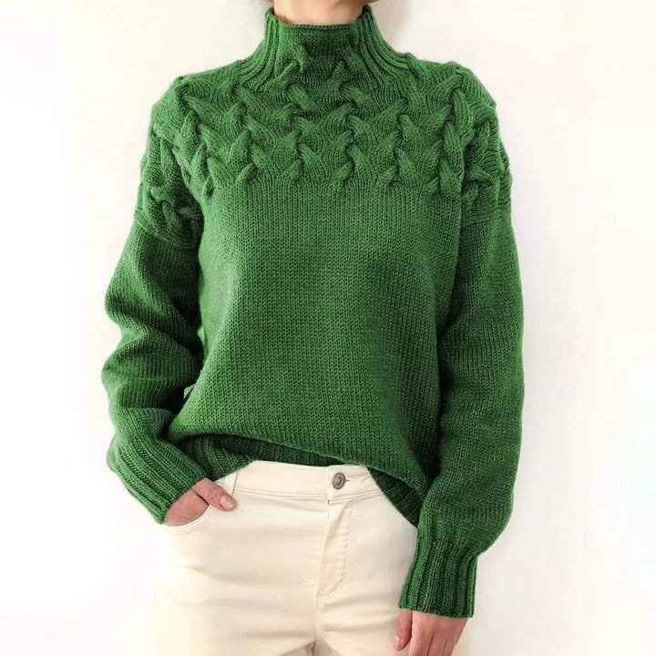 Maglione a collo alto in tinta unita