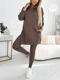 Set di Felpa a Collo Alto e Leggings Foderati