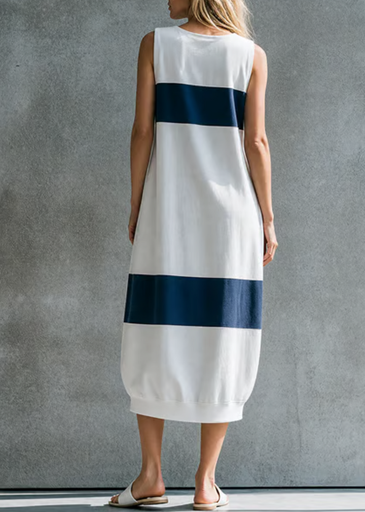 Abito Midi Casual Sportivo Bianco