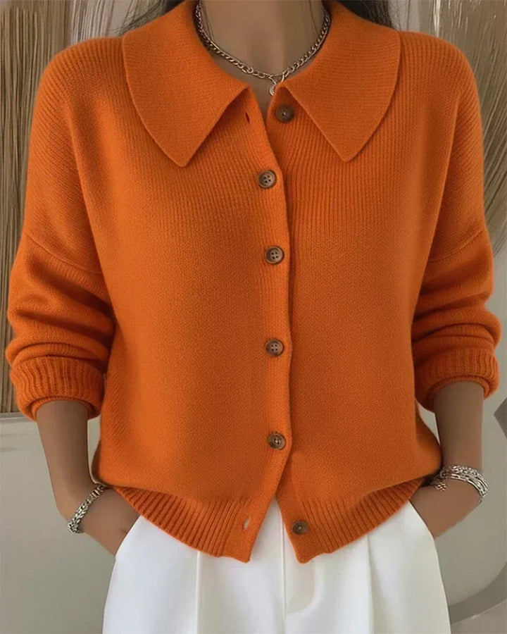 Vespera™ | Cardigan con Colletto a Bottone