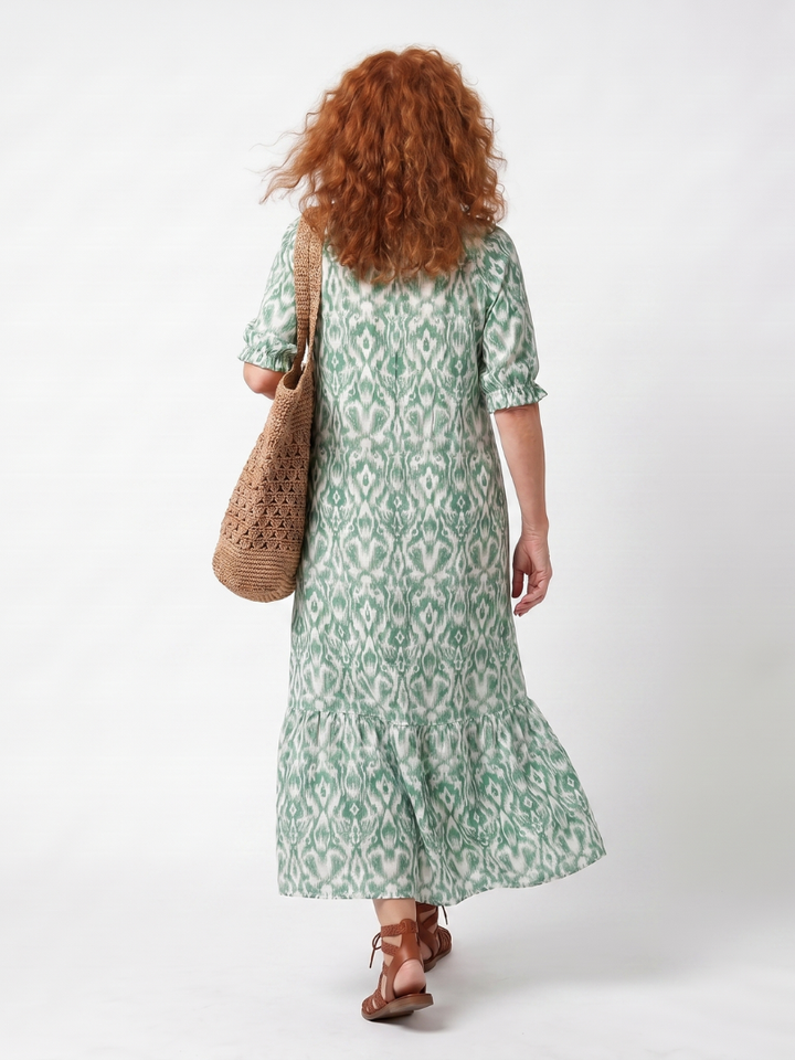 Ilara | Vestito Midi con Scollatura a V e Frange