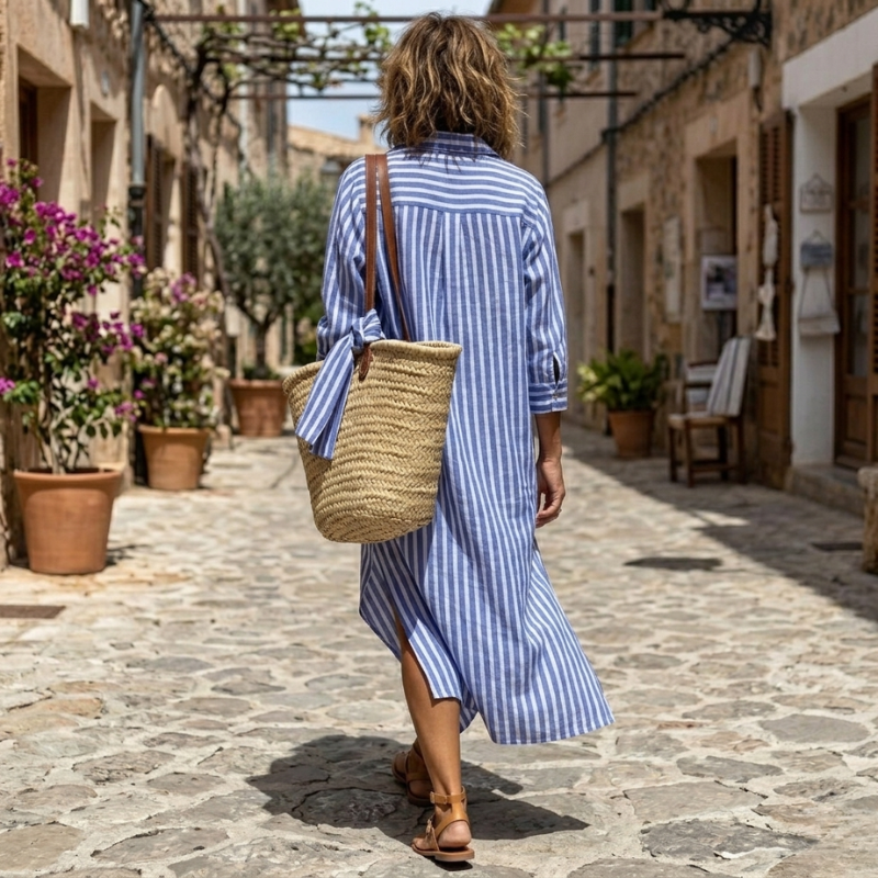 Willow | Elegante Abito Estivo a Righe