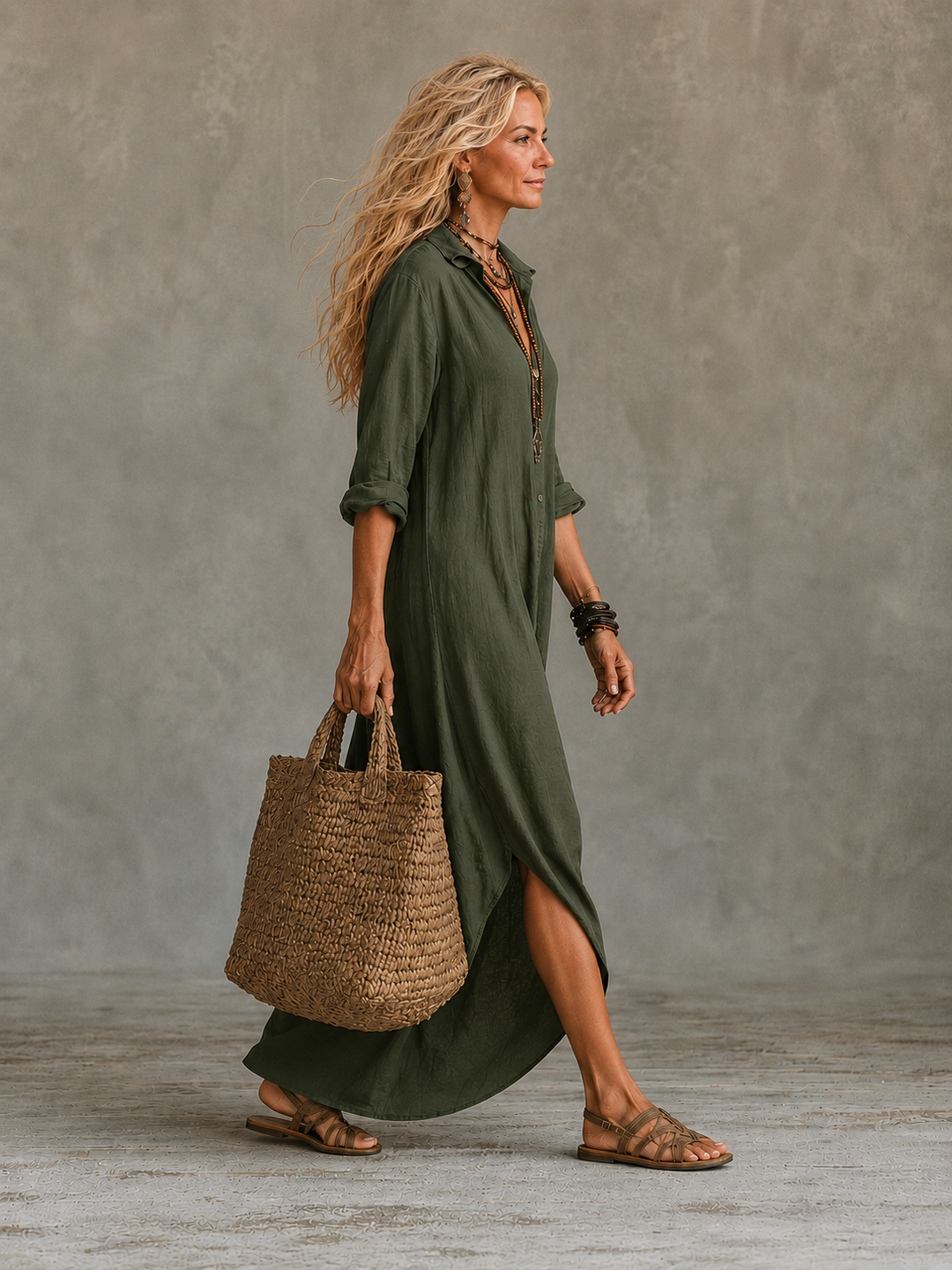 Vivienne | Abito Maxi Button-Down per Donne