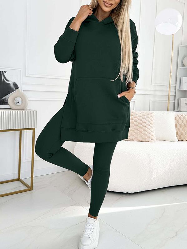 Set di Felpa a Collo Alto e Leggings Foderati