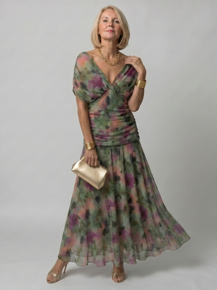 Calen | Abito Midi Off Shoulder Fluttuante