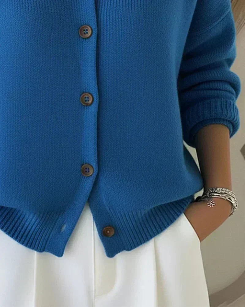 Vespera™ | Cardigan con Colletto a Bottone