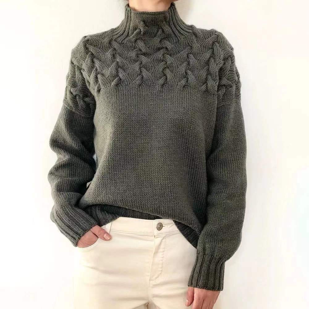 Maglione a collo alto in tinta unita
