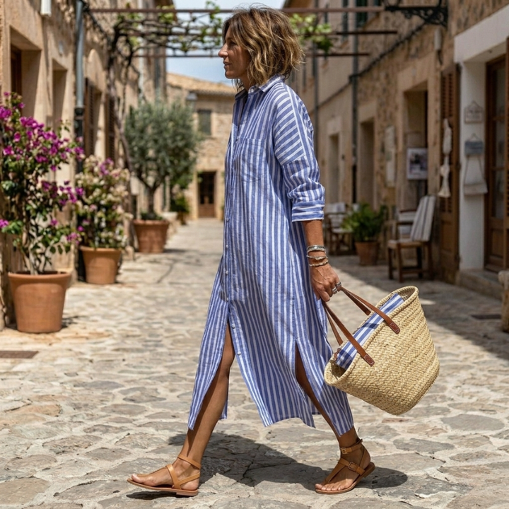 Willow | Elegante Abito Estivo a Righe