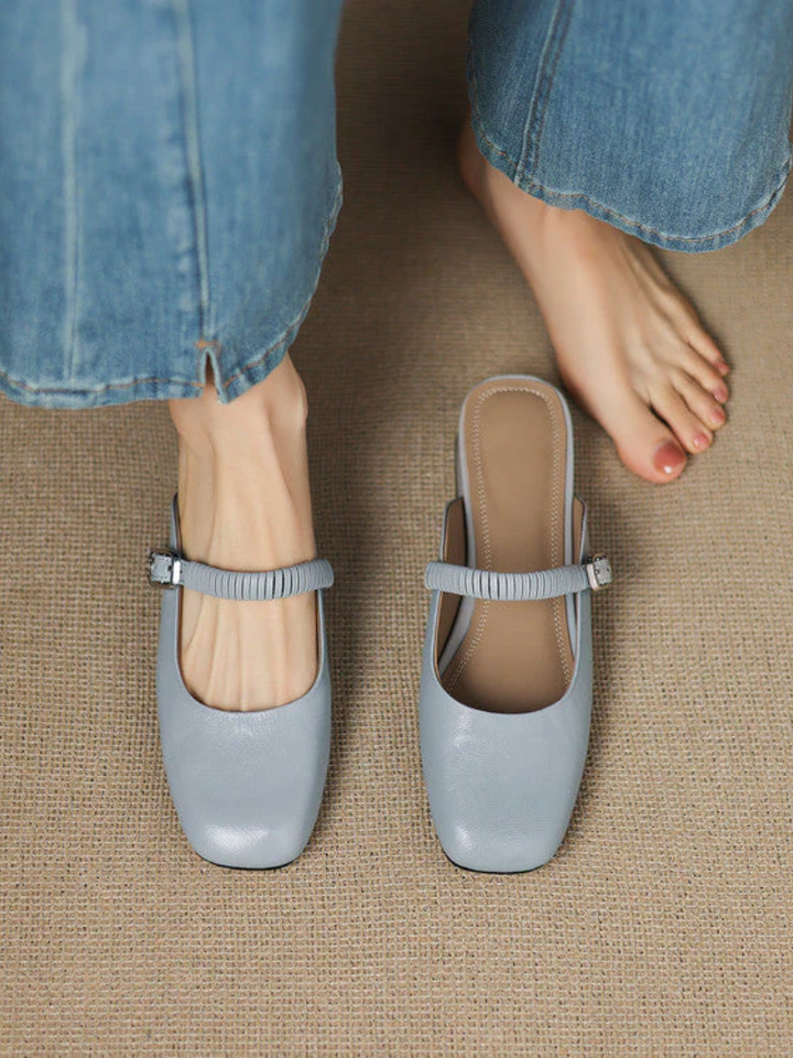 Mule Mary Jane in Vera Pelle Novie