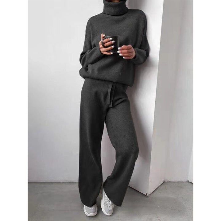 Maglione a Collo Alto in Maglia Unito