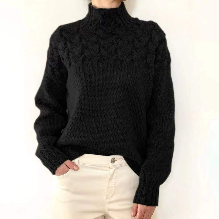 Maglione a collo alto in tinta unita