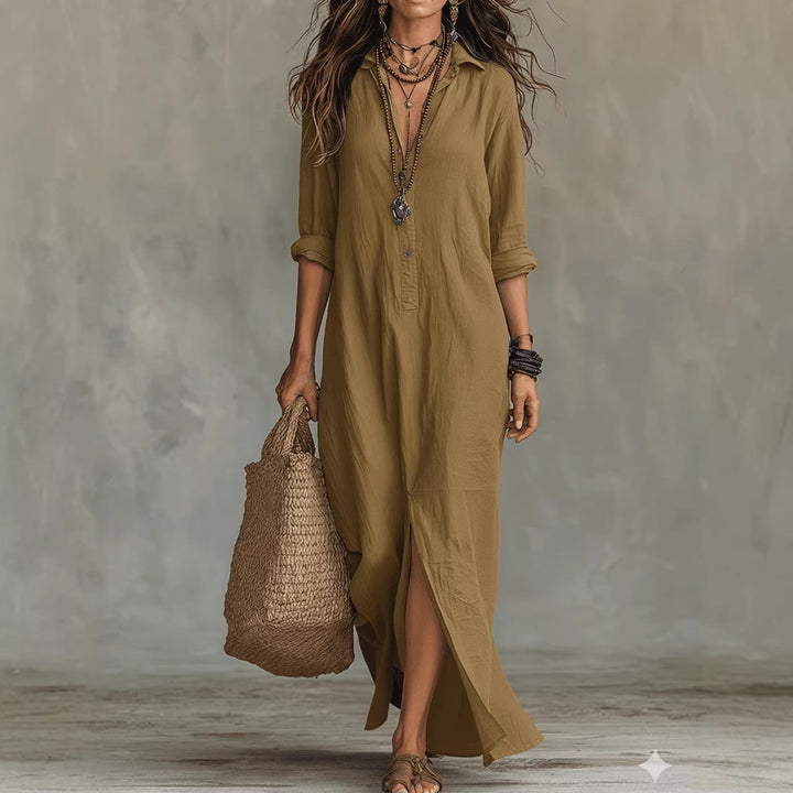 WILLOW | Abito Maxi Semplice con Silhouette Flattering per un Uso Quotidiano Versatile