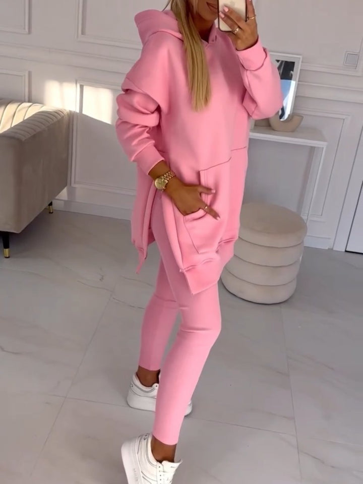 Set di Felpa a Collo Alto e Leggings Foderati