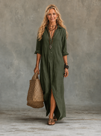 Vivienne | Abito Maxi Button-Down per Donne