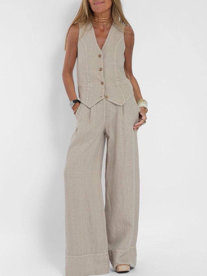 Completo in Cotone con Gilet e Pantaloni