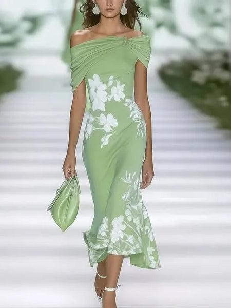Abiti Eleganti Stampati a Fiori Primavera Estate