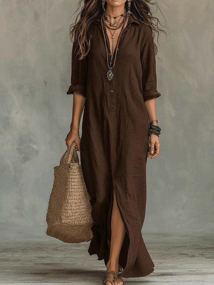 WILLOW | Abito Maxi Semplice con Silhouette Flattering per un Uso Quotidiano Versatile