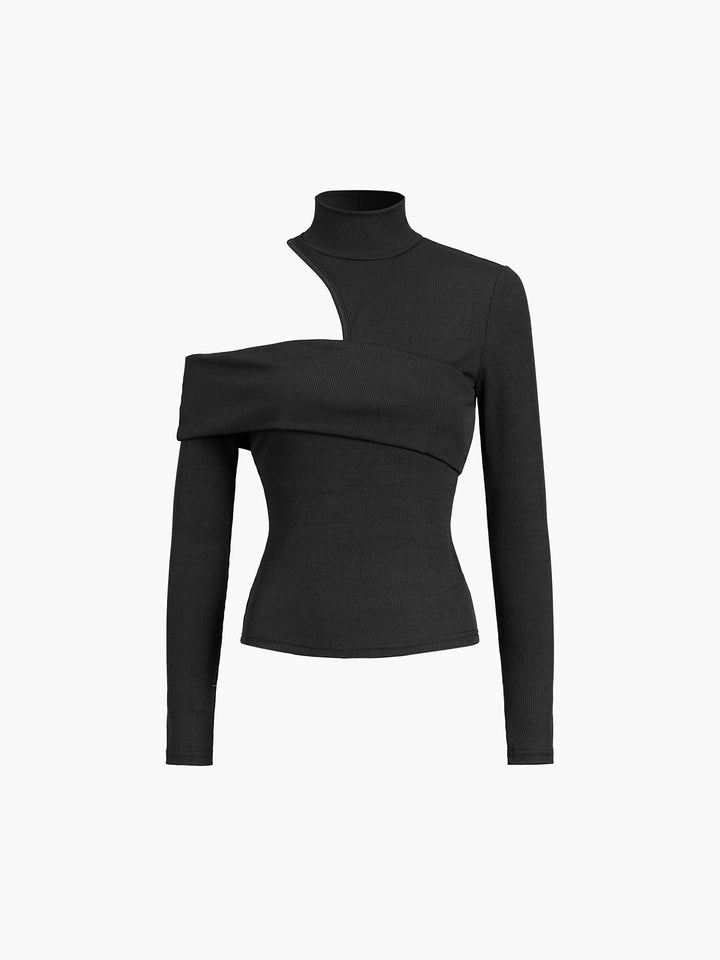 Ginevra | Top Asimmetrico con Collo Alto