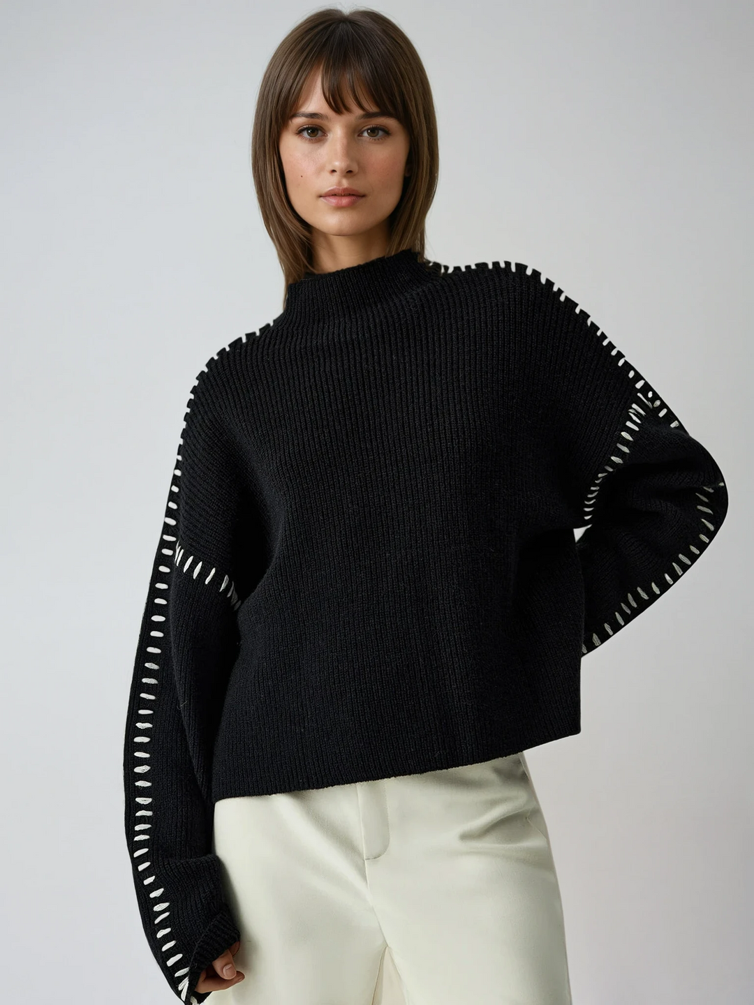 Carys | Maglione Relaxed con Collo Alto