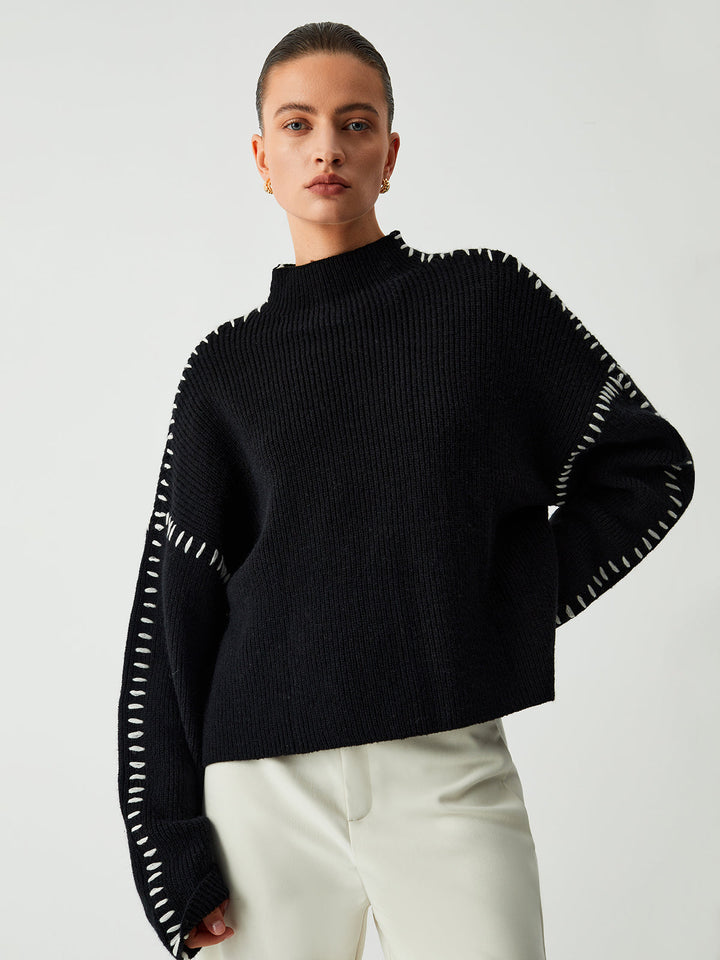 Carys | Maglione Relaxed con Collo Alto