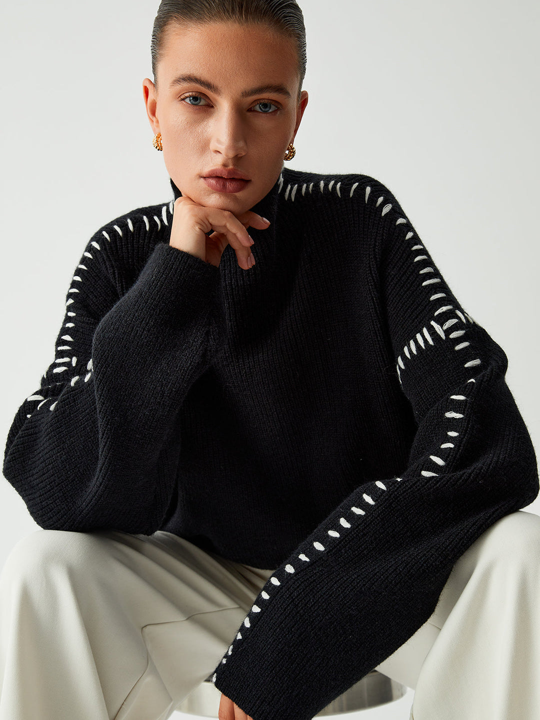 Carys | Maglione Relaxed con Collo Alto