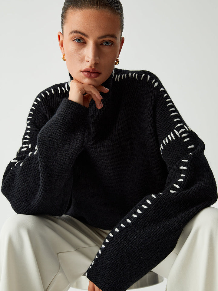 Carys | Maglione Relaxed con Collo Alto