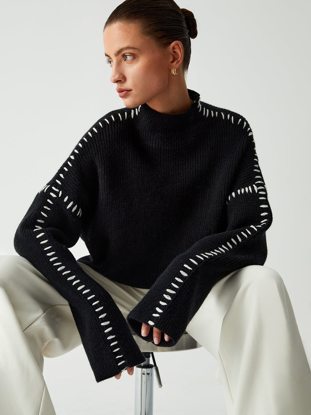 Carys | Maglione Relaxed con Collo Alto