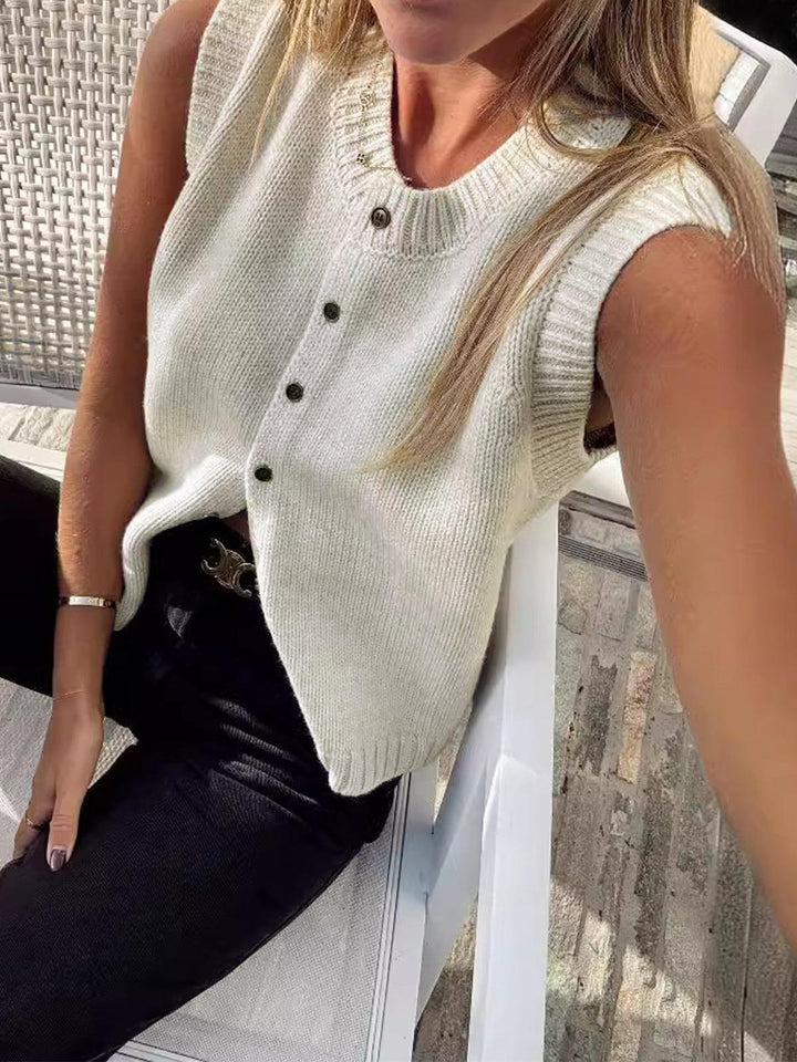 Gilet Casual con Bottoni