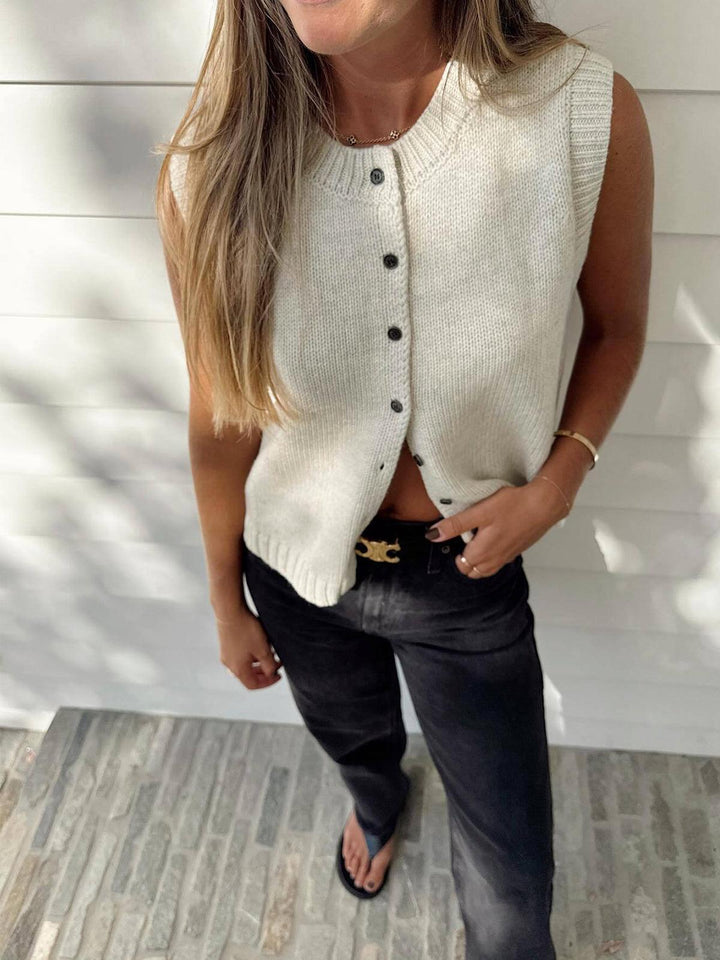 Gilet Casual con Bottoni