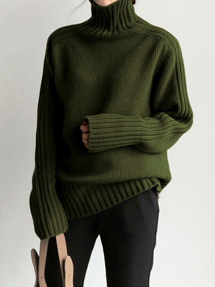Fern | Maglione a Collo Alto a Coste