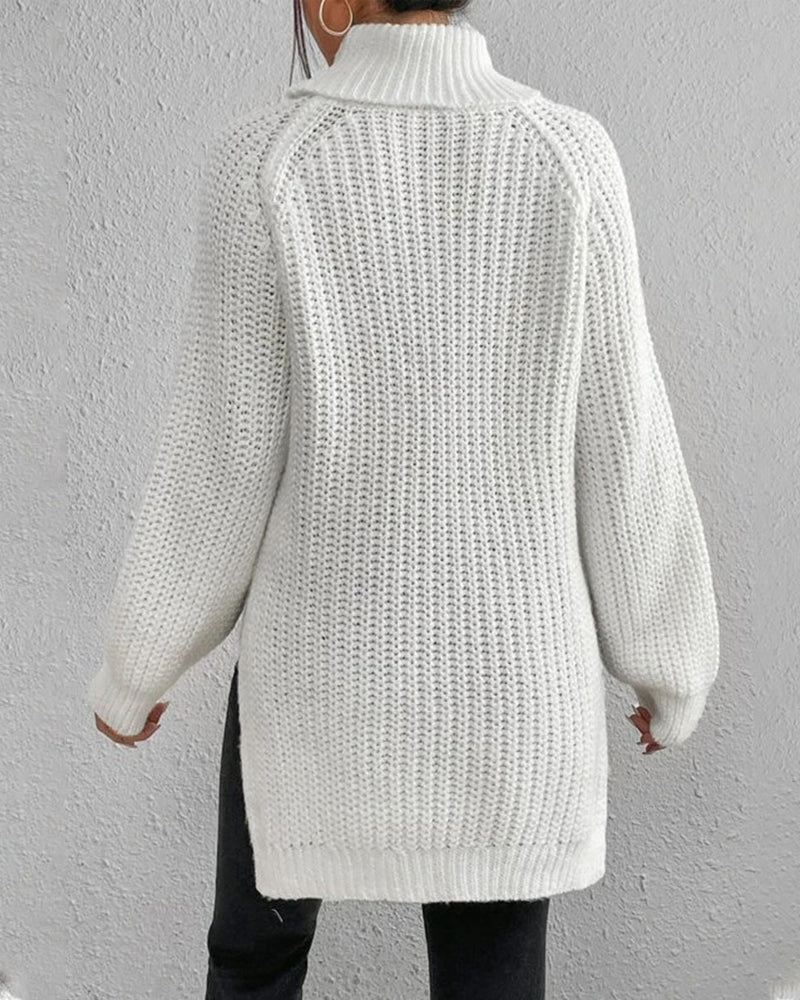 Millicent | Maglione a Collo Alto a Righe Confortevole