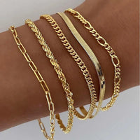 Set di bracciali 5 pezzi in oro