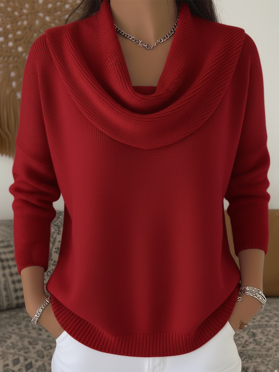 Gwyneth | Pullover con Collo a Cowl Confortevole