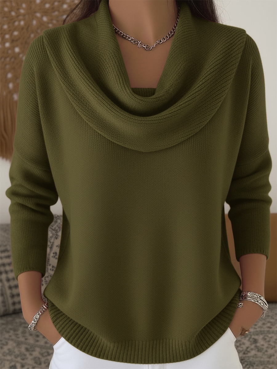 Gwyneth | Pullover con Collo a Cowl Confortevole