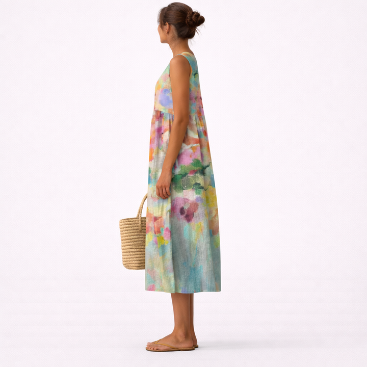 Carla™ | Vestito Midi Multicolore Elegante