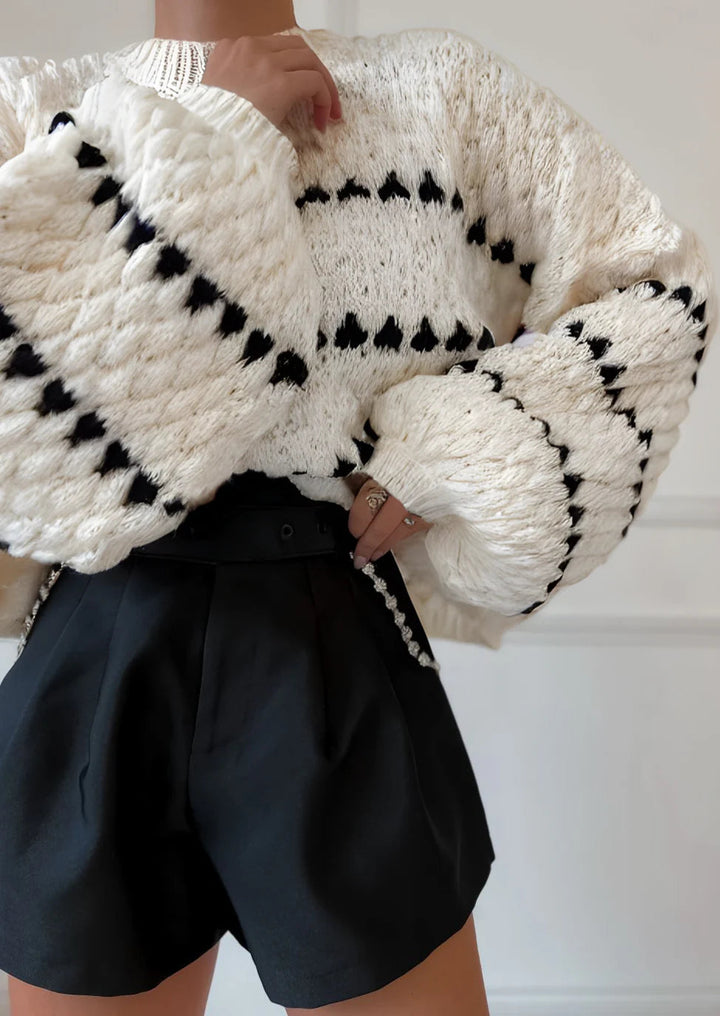 Faye | Maglione a Collo Girocollo Testurizzato