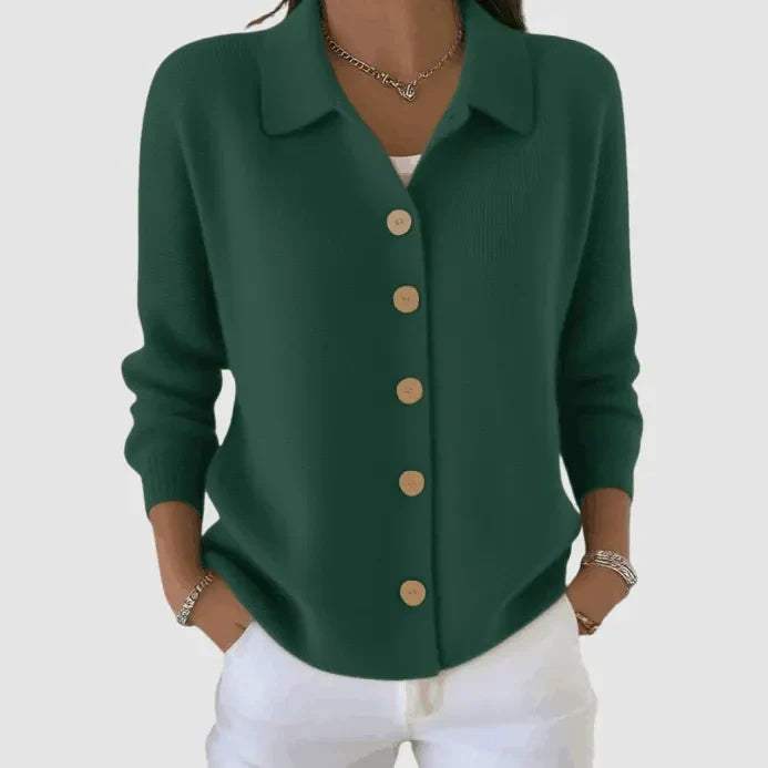 Cardigan in Maglia Riah™ con Bottoni