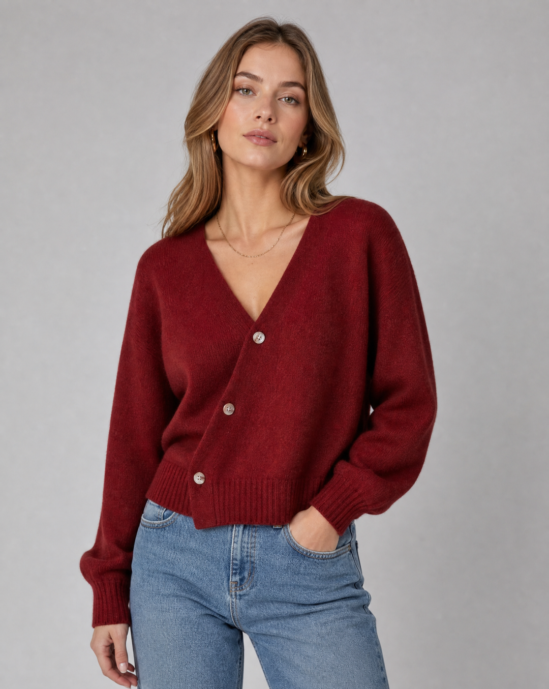 Estelle | Cardigan V-Neck con Bottoni Incrociati