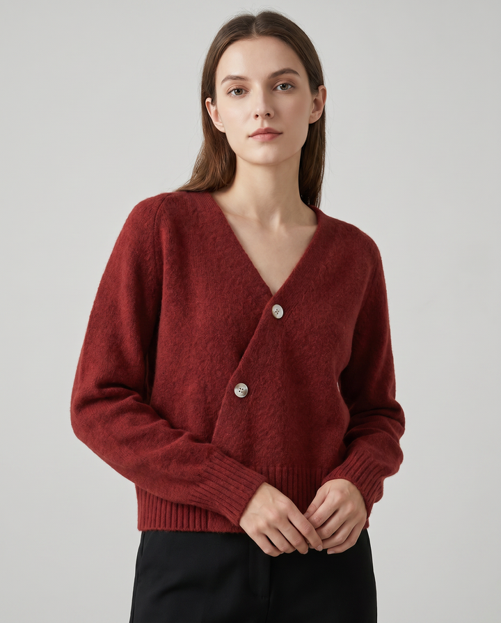 Estelle | Cardigan V-Neck con Bottoni Incrociati
