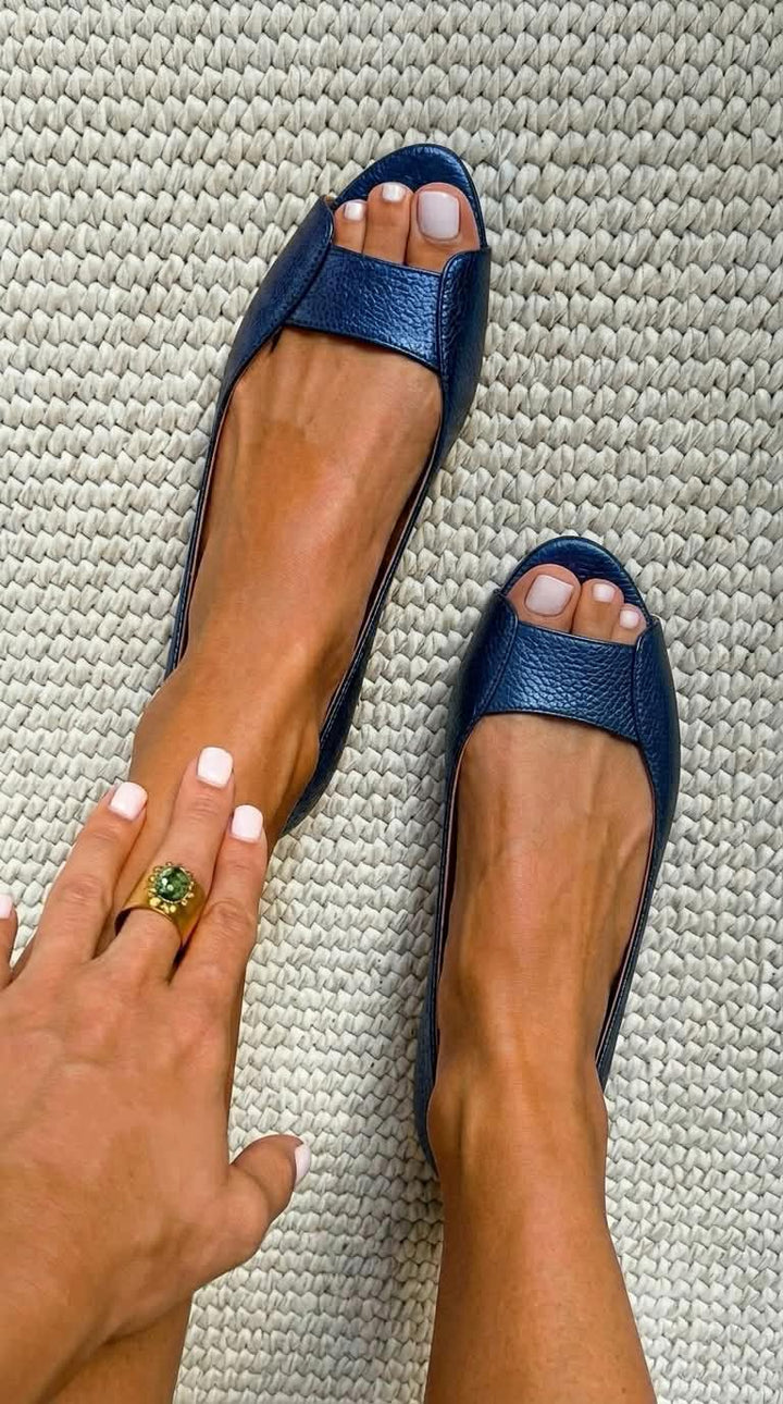Ballerine Strutturate Metalliche