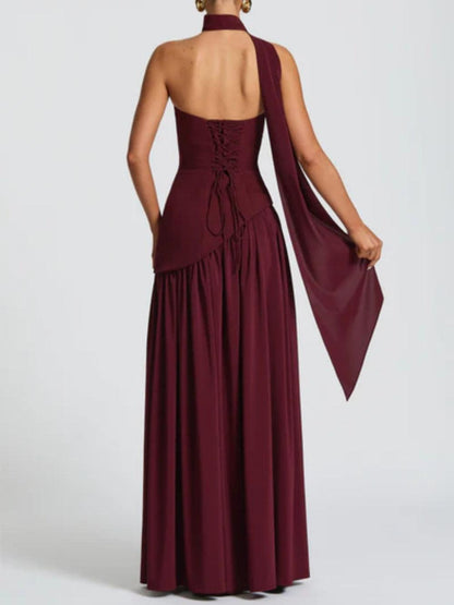 Abito Maxi Maliyah - Lacca Ciliegia