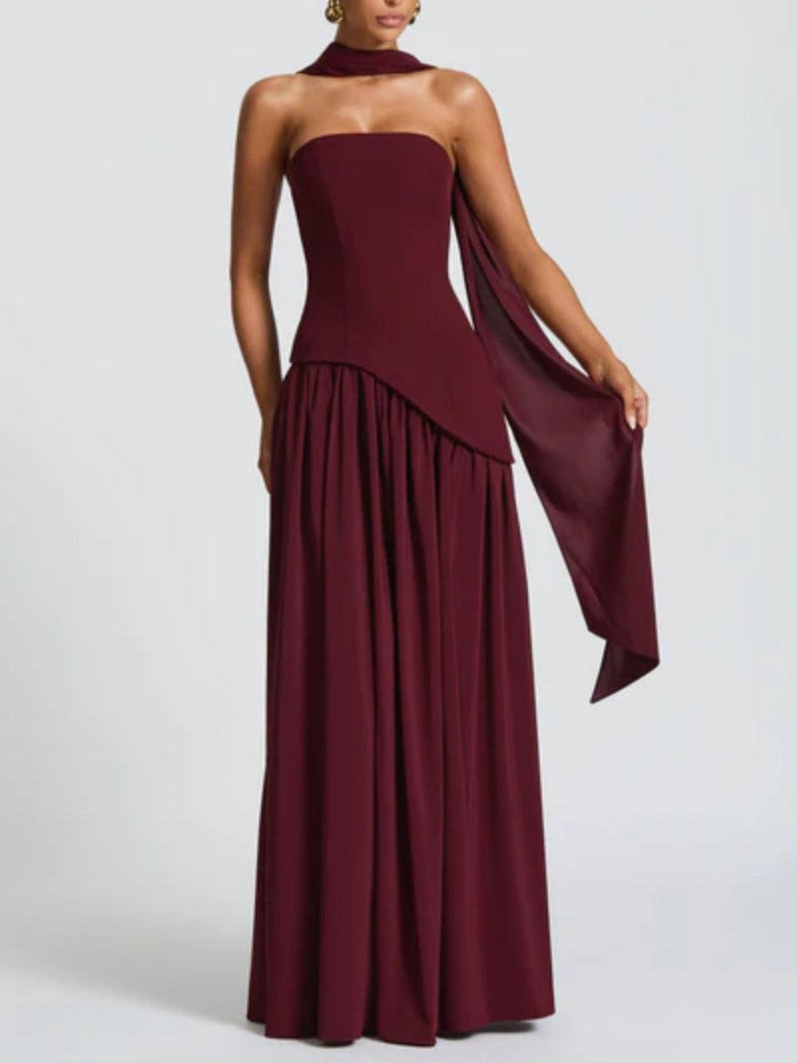 Abito Maxi Maliyah - Lacca Ciliegia