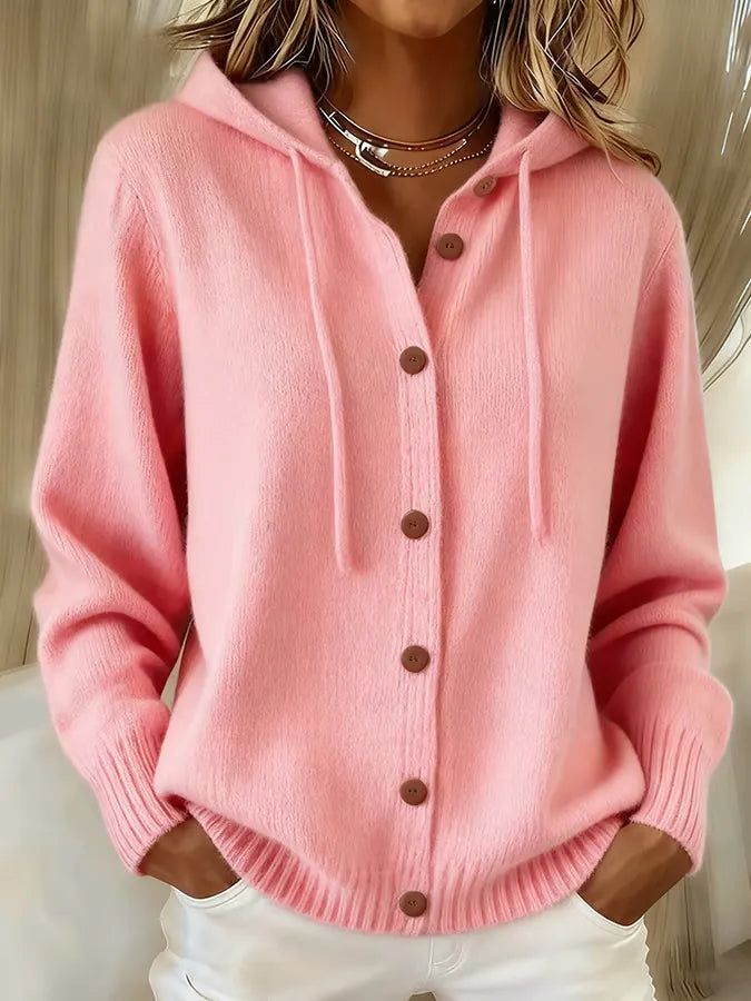 Brenda™ | Cardigan con Cappuccio e Bottoni Confortevole