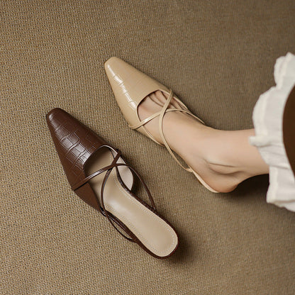 Mule in Vera Pelle Mire