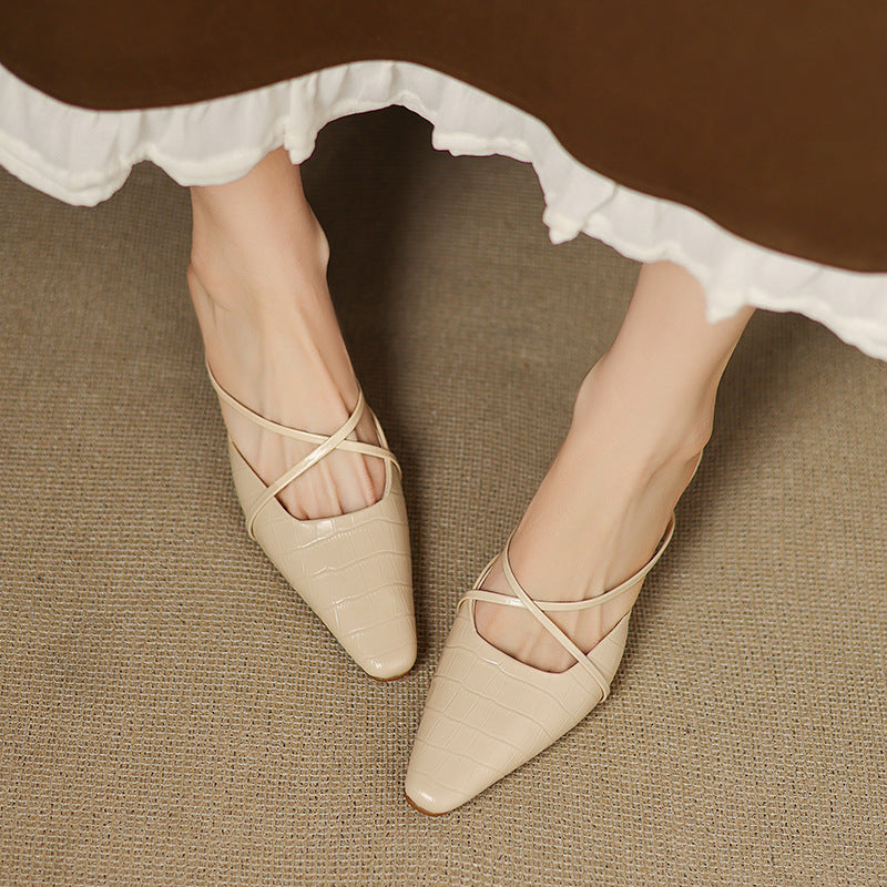 Mule in Vera Pelle Mire