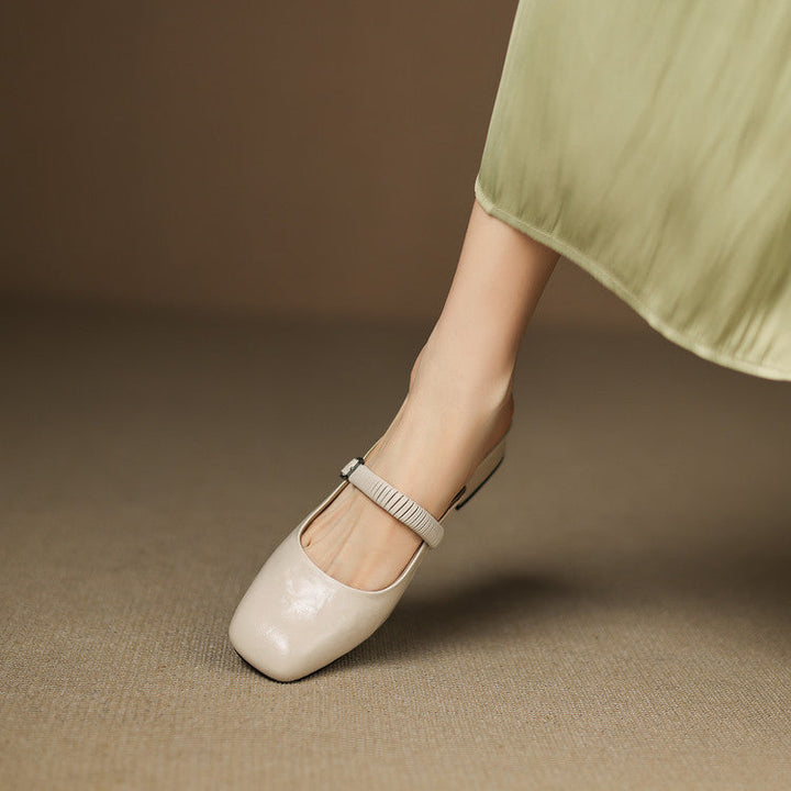 Mule Mary Jane in Vera Pelle Novie