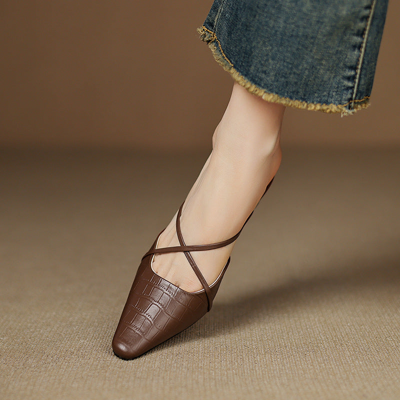 Mule in Vera Pelle Mire