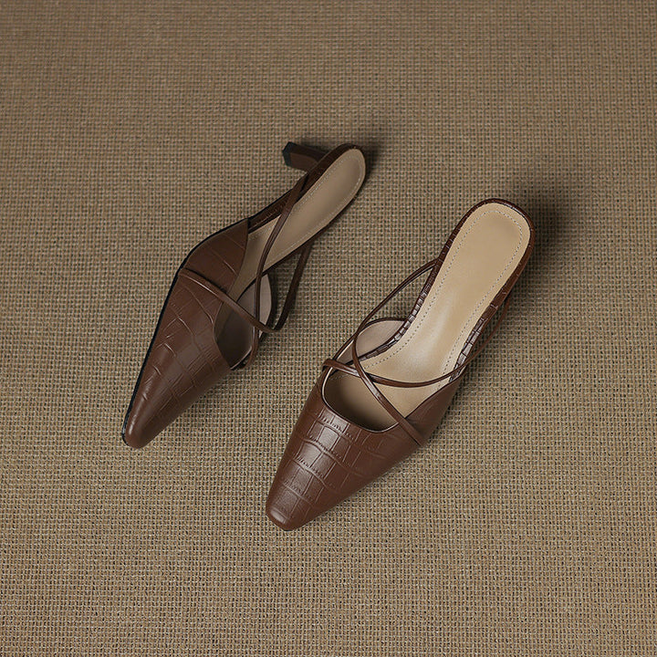 Mule in Vera Pelle Mire