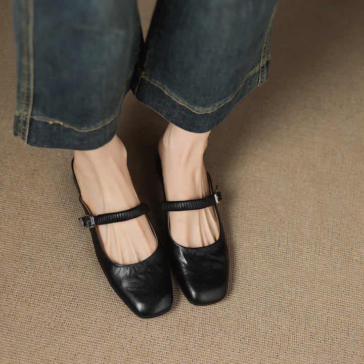 Mule Mary Jane in Vera Pelle Novie